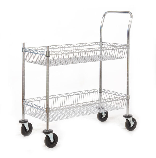 canesco Chrome Plated Wire Tray Trolley – Durable & Smooth Rolling